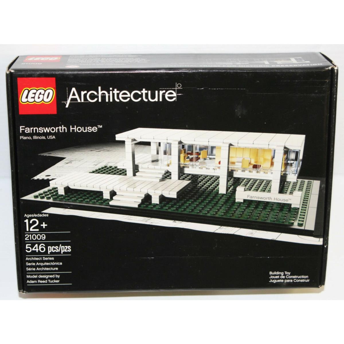 Retired Lego Set - Farnsworth House Illinois 21009 Architecture