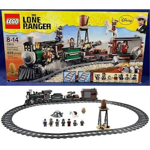 Lone Ranger Lego 79111 Constitution Train Chase Track 7 Minifigures Tonto