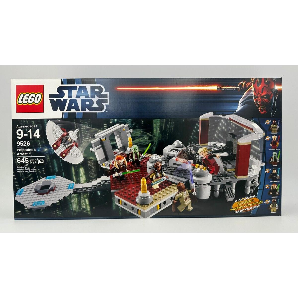Lego 9526 Star Wars Palpatines Arrest - Kolar Windu Fisto Tiin Rare