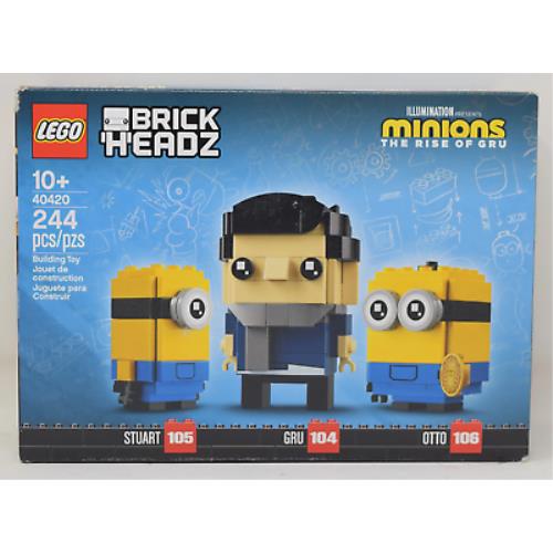 Lego Minions Rise Of Gru Brickheadz Figures Set 40420