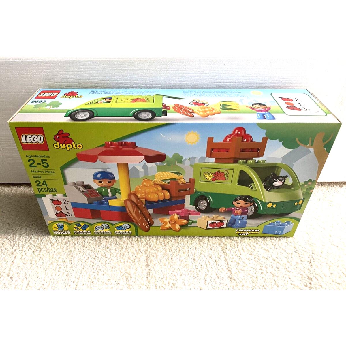 Lego Duplo: Market Place 5683 Vehicle People Food Kitty Bricks Set