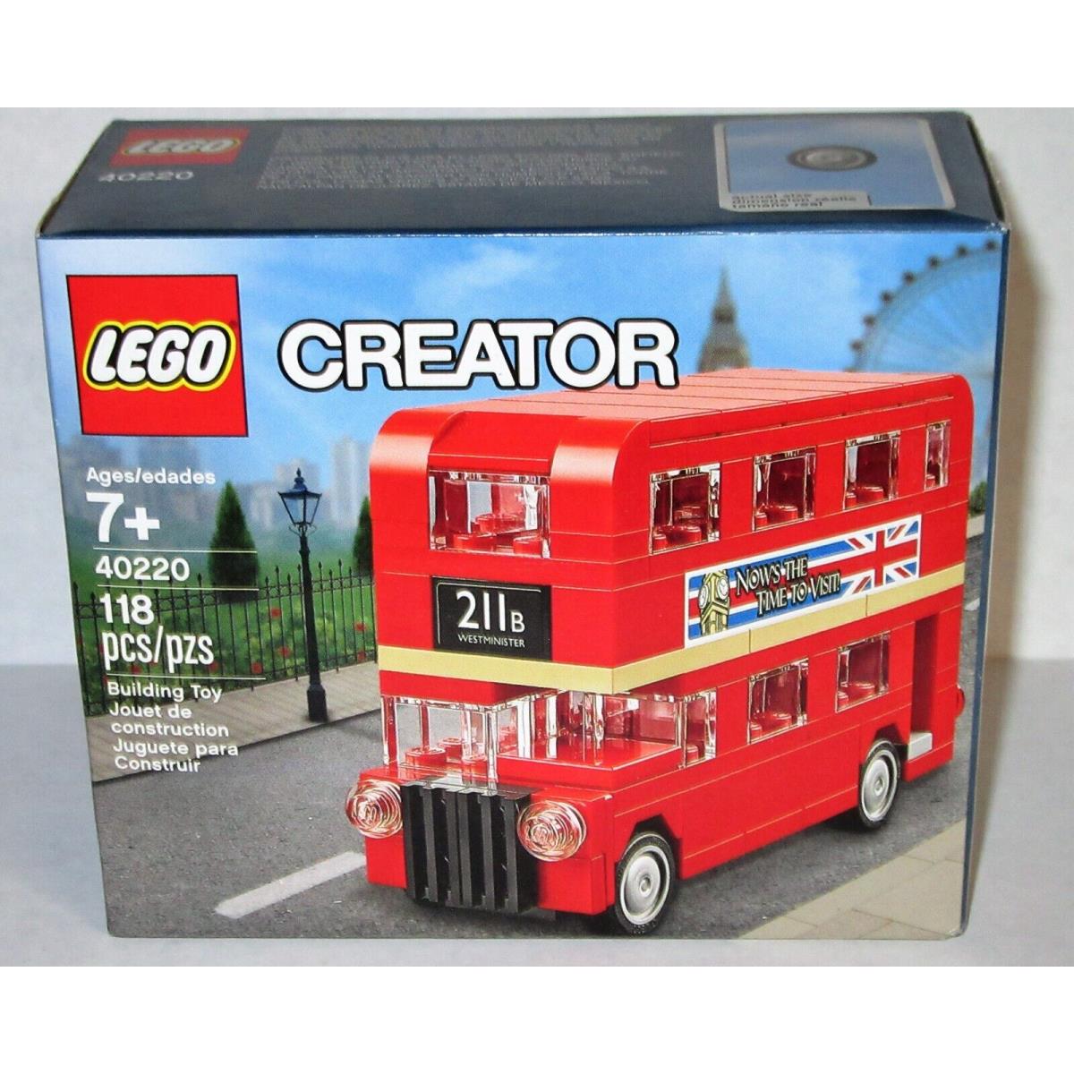 Lego Creator 40220 London Bus Nisb Retired Retro Turning Wheels Modular