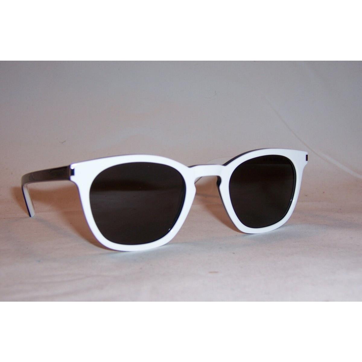 Saint Laurent Sunglasses SL28 035 White Black/gray