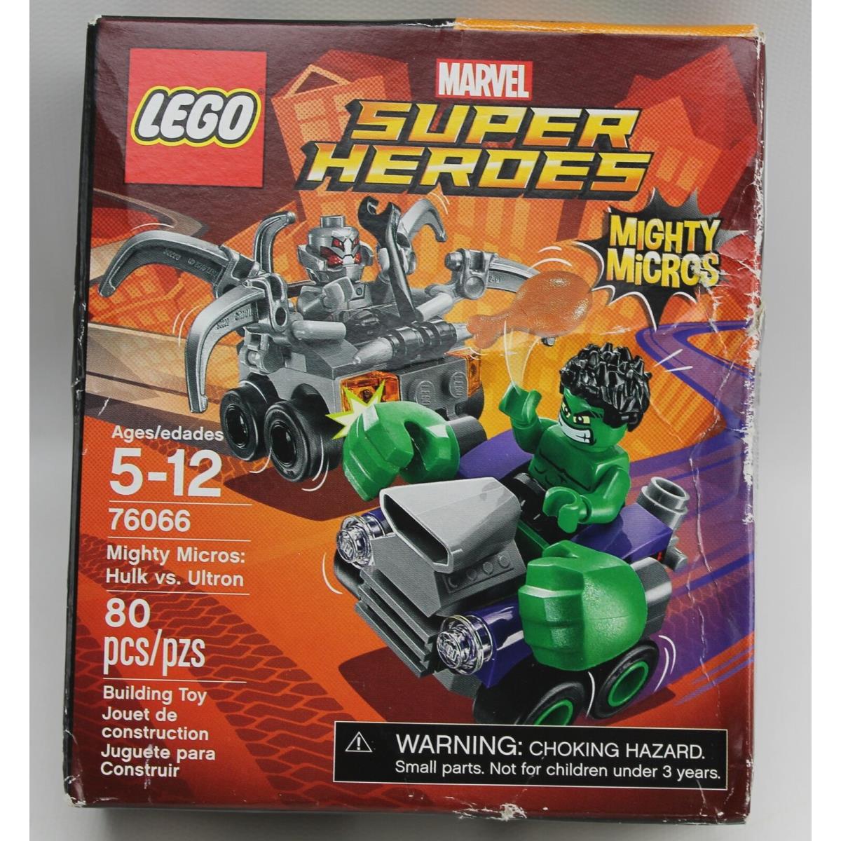 Lego Marvel Super Hero`s Mighty Micro Hulk vs Ultron Set 76066