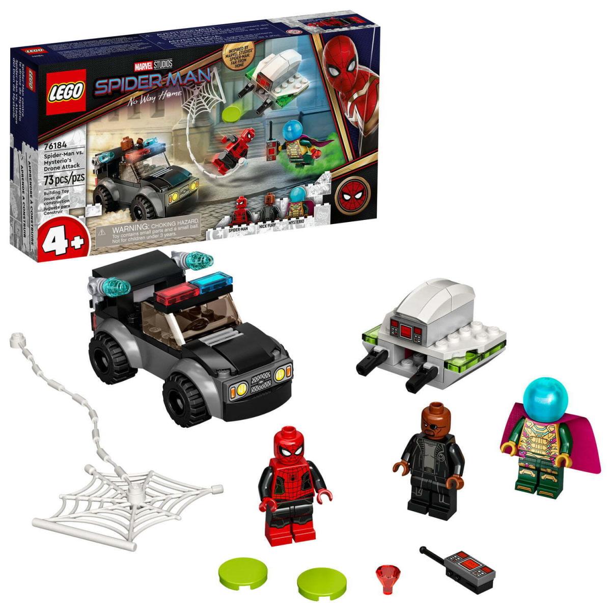Lego Marvel Spider-man No Way Home Spider-man Vs. Mysterio s Drone Attack 76184