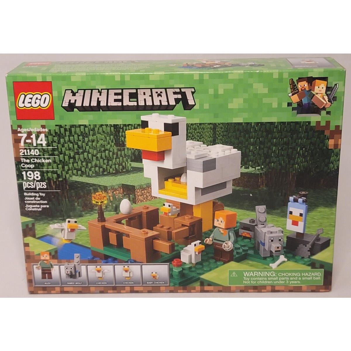 Lego 21140 The Chicken Coop Minecraft Alex Tamed Wolf Baby Chicken