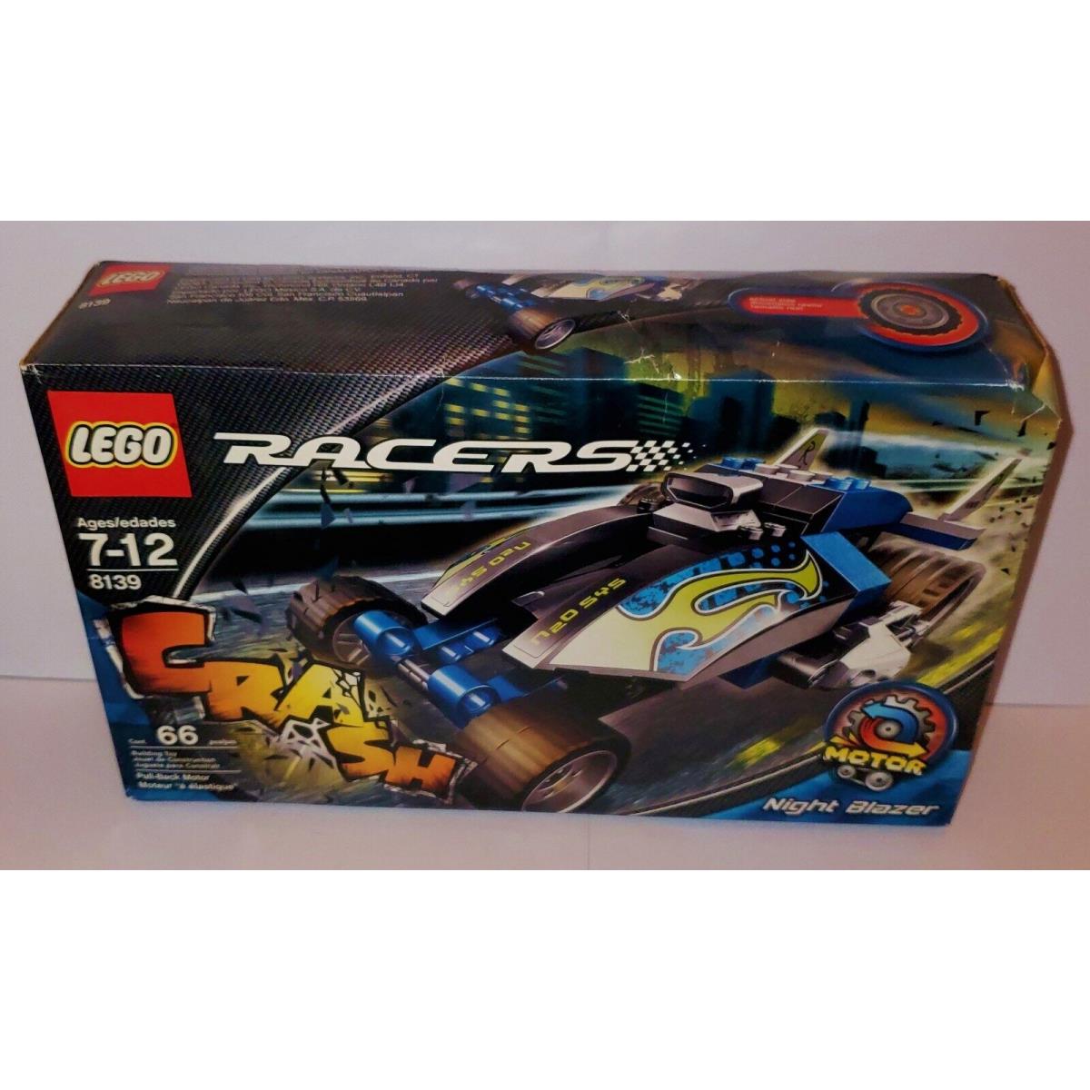 Lego World Racers Racing Set 8139 Blue Flame Power Night Blazer w/ Motor