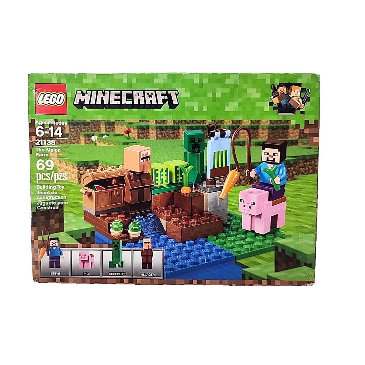 Lego Minecraft The Melon Farm 21138 Retired 69 Piece