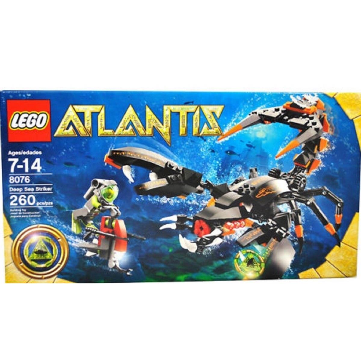 Lego 8076 Atlantis Set Deep Sea Striker Diver 260 Pieces
