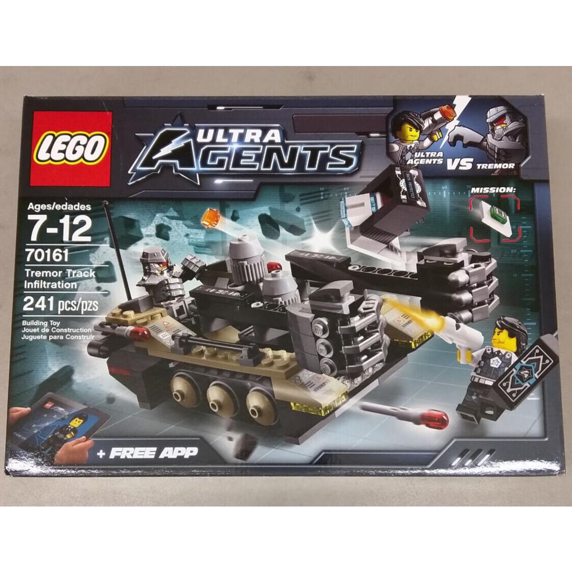 Lego Ultra Agents 70161 Tremor Track Infiltration Tank Treads Fists Chip