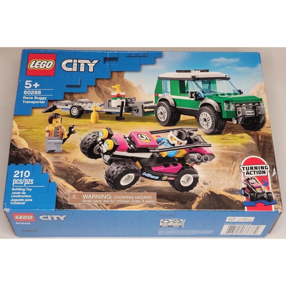 Lego 60288 Race Buggy Transporter City Suv Off-roader Trailer Baja Driver