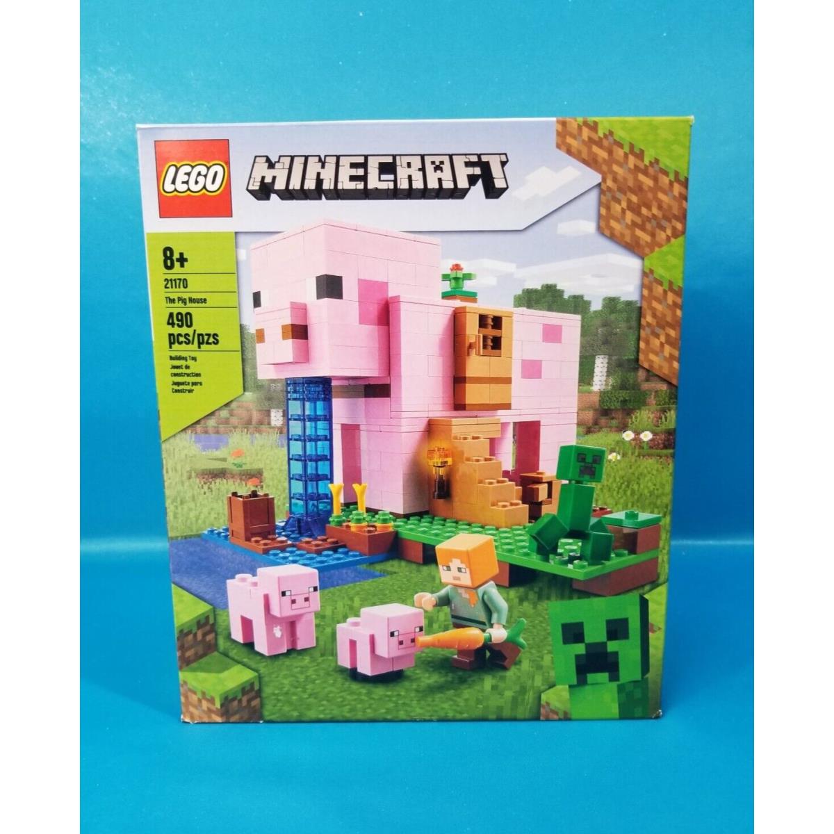 Lego Minecraft 21170 The Pig House with Alex Creeper 490 Pcs Retired