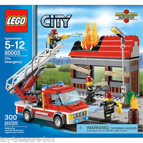 Lego City - Model 60003 - Fire Emergency - 300 Piece Set - Age 5 -12 Y