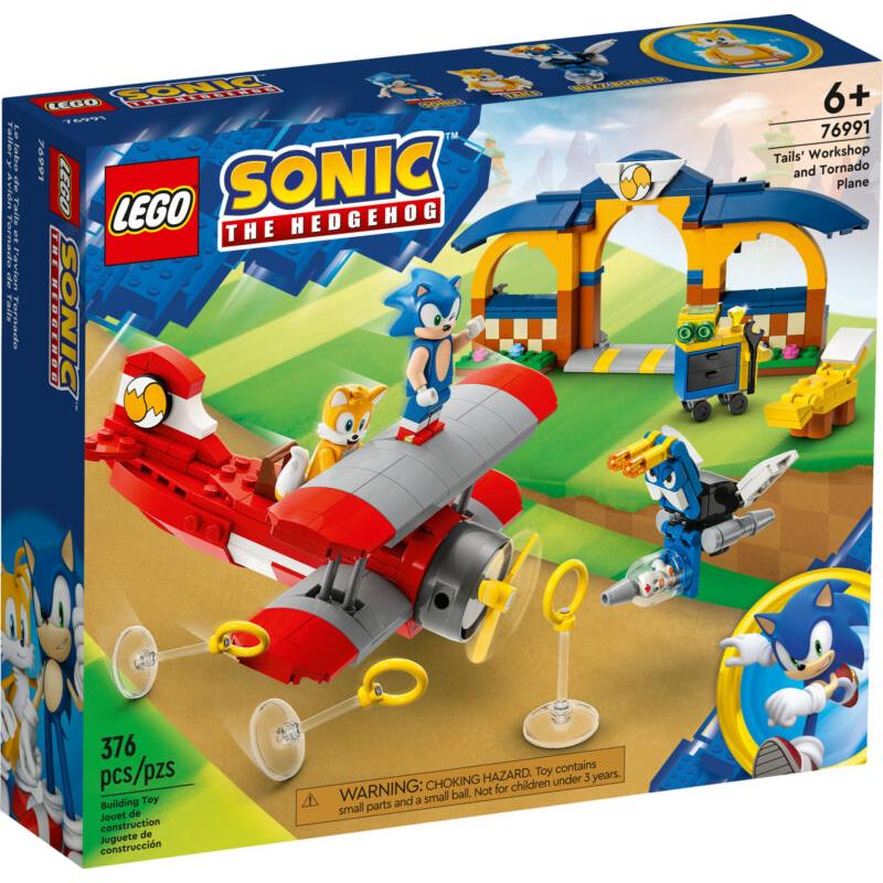 Lego Sonic The Hedgehog Tails Workshop and Tornado Plane 76991 Building Toy Set