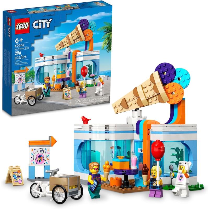 Lego City Ice-cream Shop 60363 Building Toy Set Includes a Cargo Bike Gift