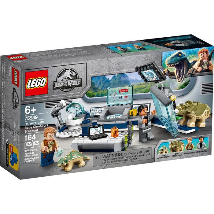 Lego Jurassic Park Dr. Wu`s Lab Baby Dinosaur Breakout 75939 Damage Box