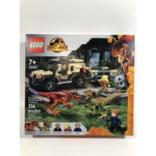 Lego Jurassic World Dominion Pyroraptor Dilophosaurus Transport 76951 IN Hand