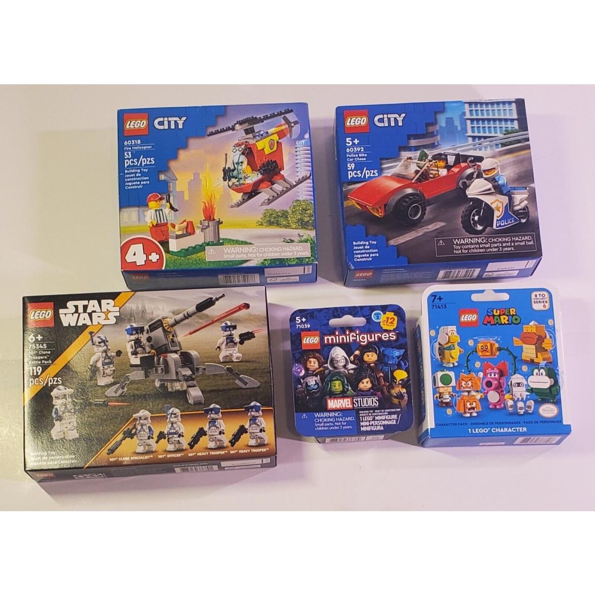 Lego Star Wars Marvel City Mario Mini Figures 60318 60392 75345 71039