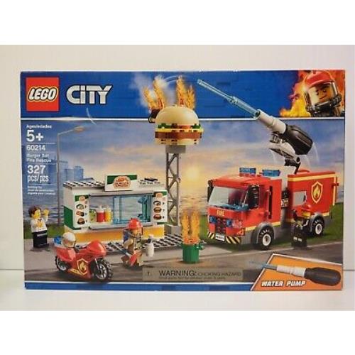 Lego City - Burger Bar Fire Rescue - Model 60214 - Ages 5-12 - 327 Piece Set