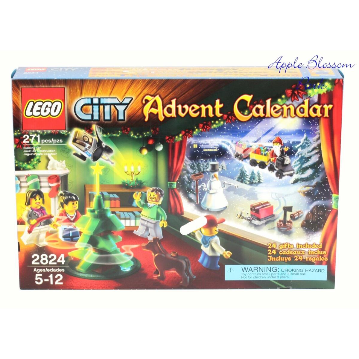 Lego 2010 City Advent Calendar Christmas Holiday Set 2824 W/xmas Santa Claus