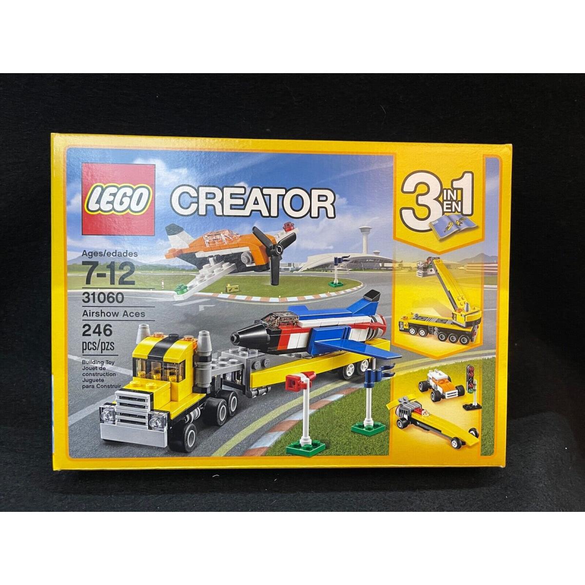 Lego 31060 2017 Airshow Aces Creator 3 in 1 Jet Dragster Truck Trailer Crane