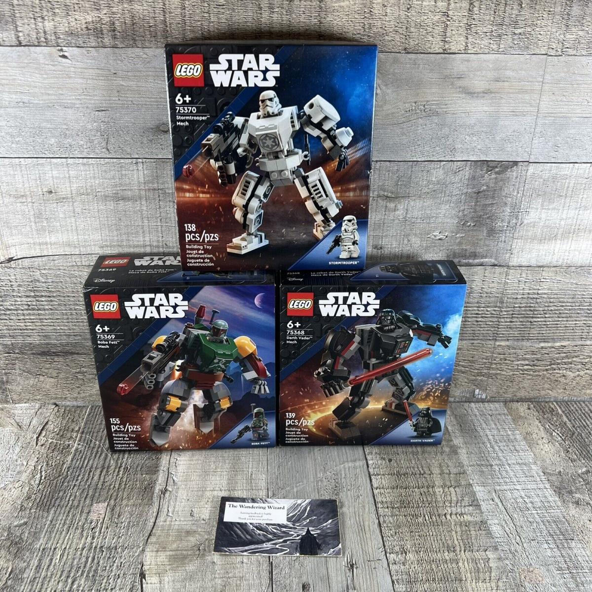 Lego Star Wars Mech 3-pack 75368 75370 75369 3 Minifigures