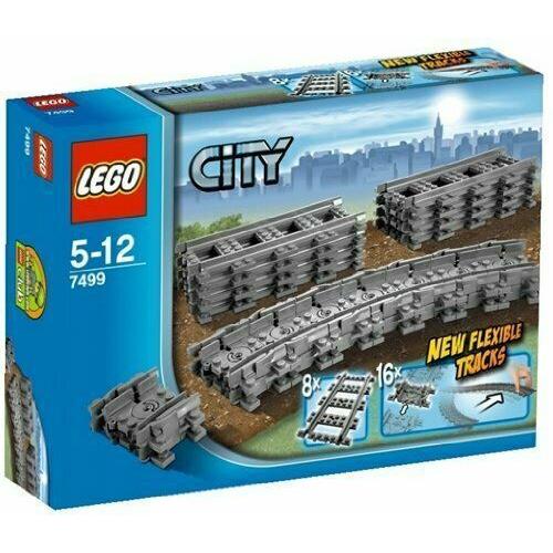 Lego City 7499 Flexible Straight Train Tracks Retired Building Set