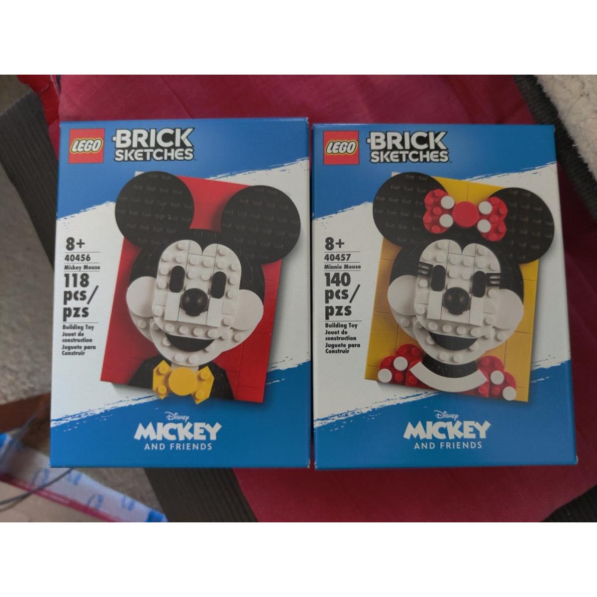 Lego Brick Sketches Disney Mickey 40456 and Minnie Mouse 40457
