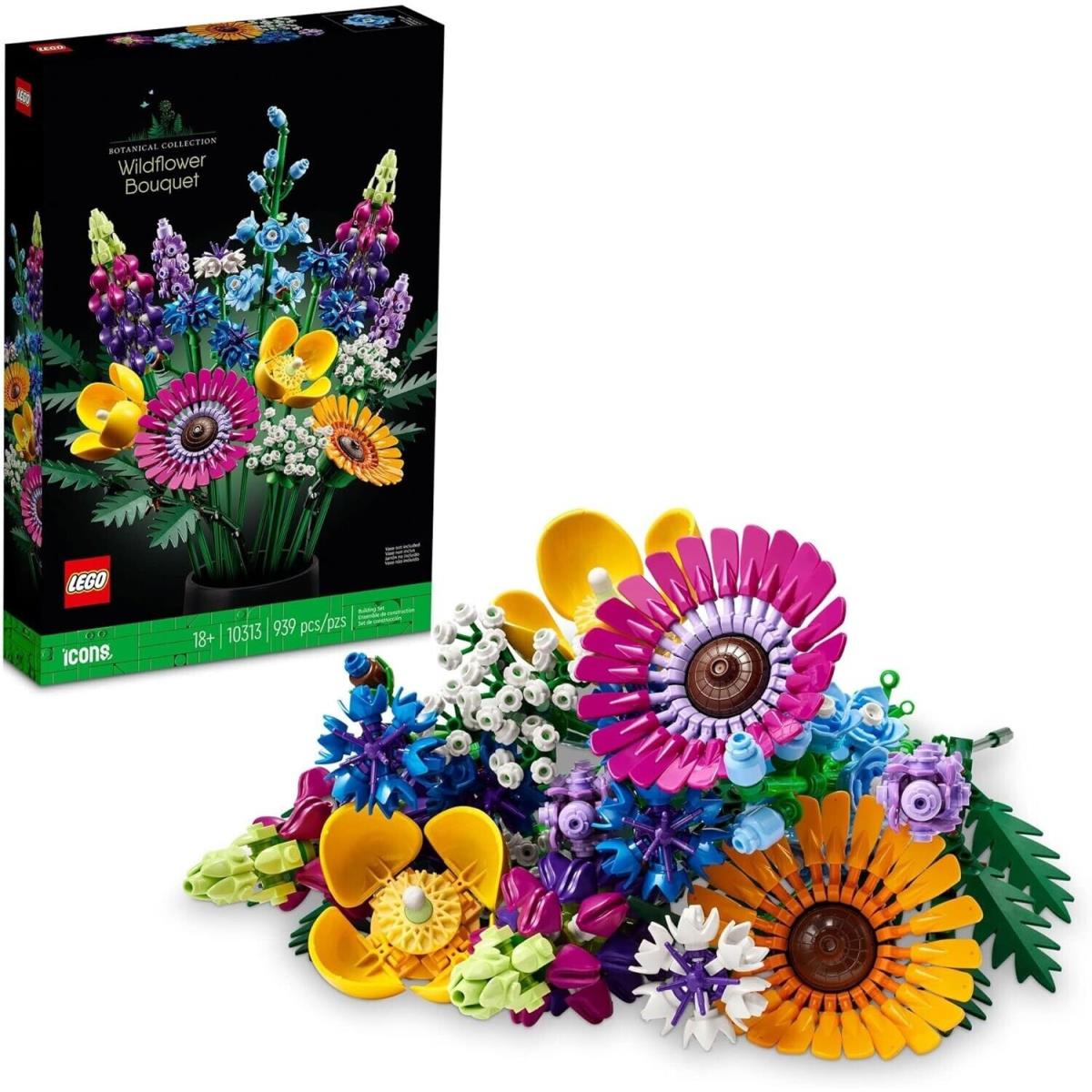 Lego Icons Botanical Collection Wildflower Bouquet 10313 Building Toy Set