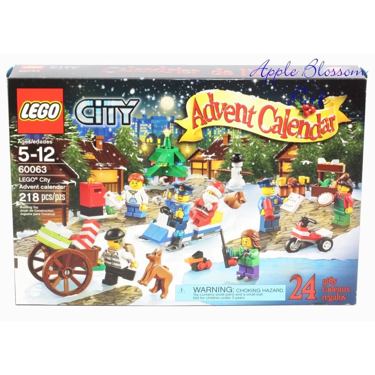 Lego 2014 City Advent Calendar - Christmas Holiday Set 60063 W/xmas Santa Claus