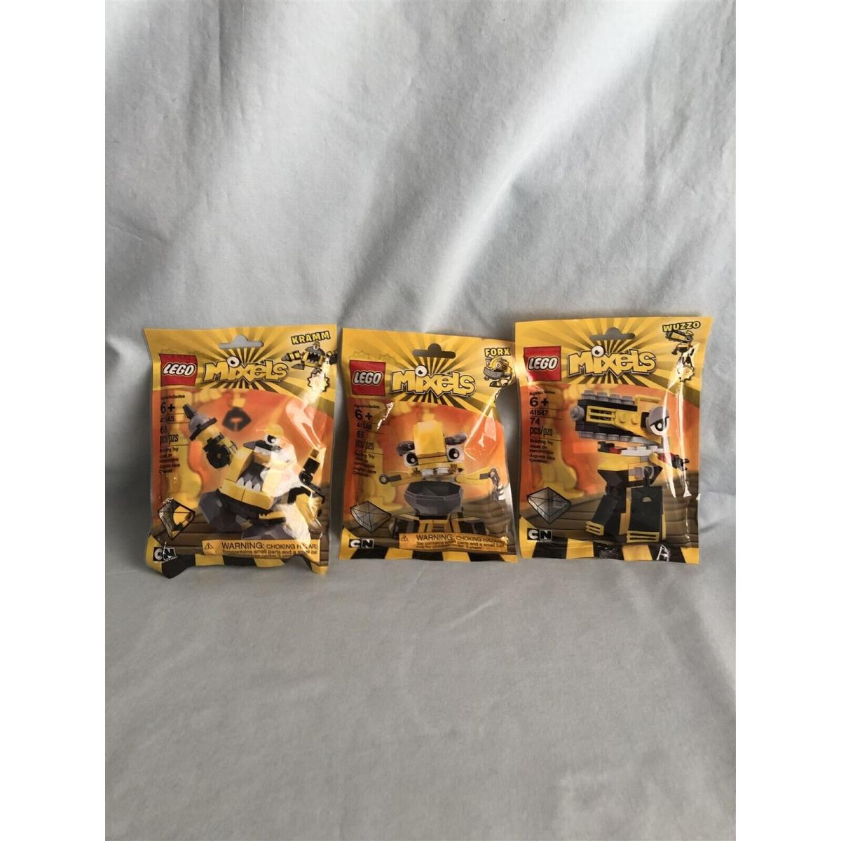 Lego Set Series 6 Mixels 41545 Kramm 41546 Forx 41547 Wuzzo