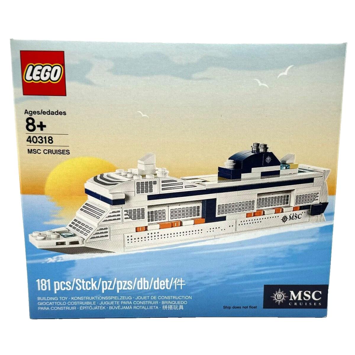 Lego 40318 Msc Cruise Ship Exclusive Set Box