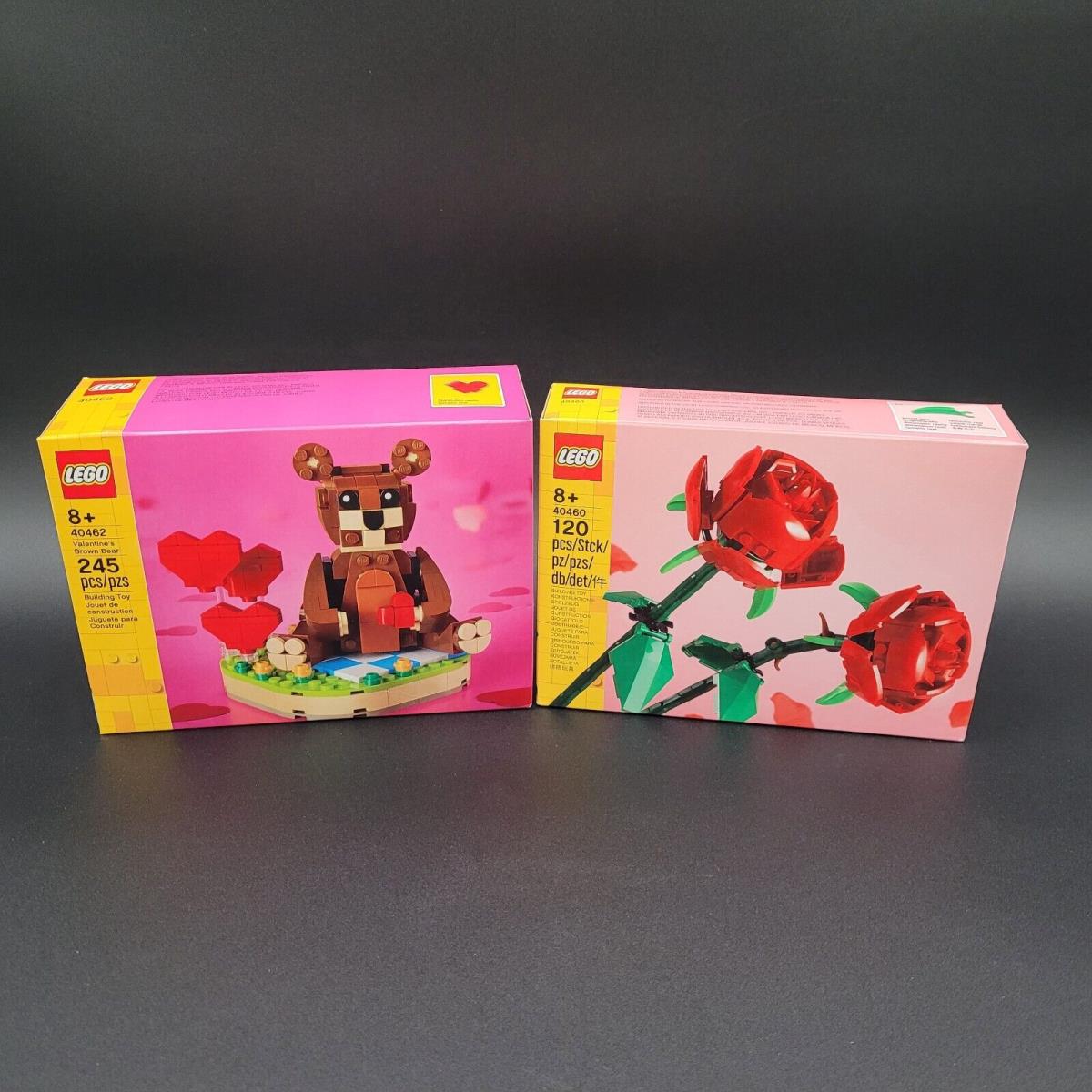Lego 40462 Valentine`s Brown Bear and 40460 Roses