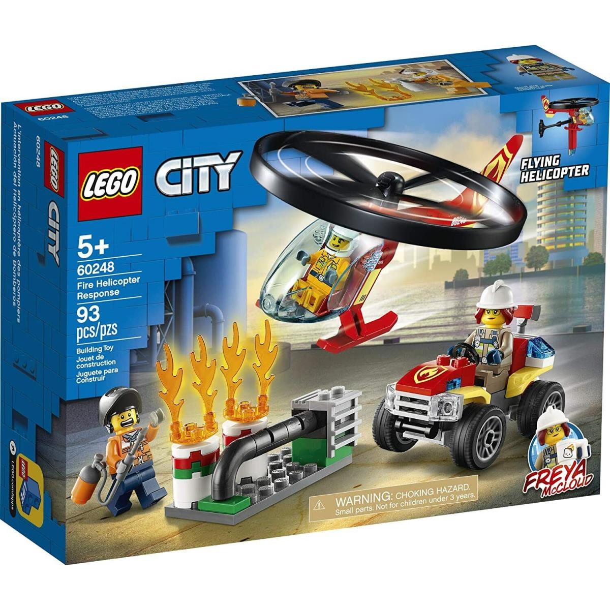 Lego City Fire Helicopter Response 60248 Firefighter Toy Fun Building Set f Kids