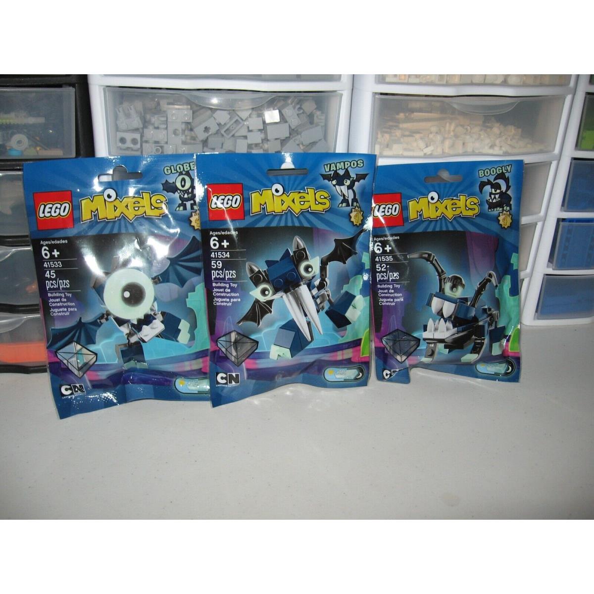 Lego Mixels Series 4 Vampos Globert Boogly Glow in The Dark From 2015