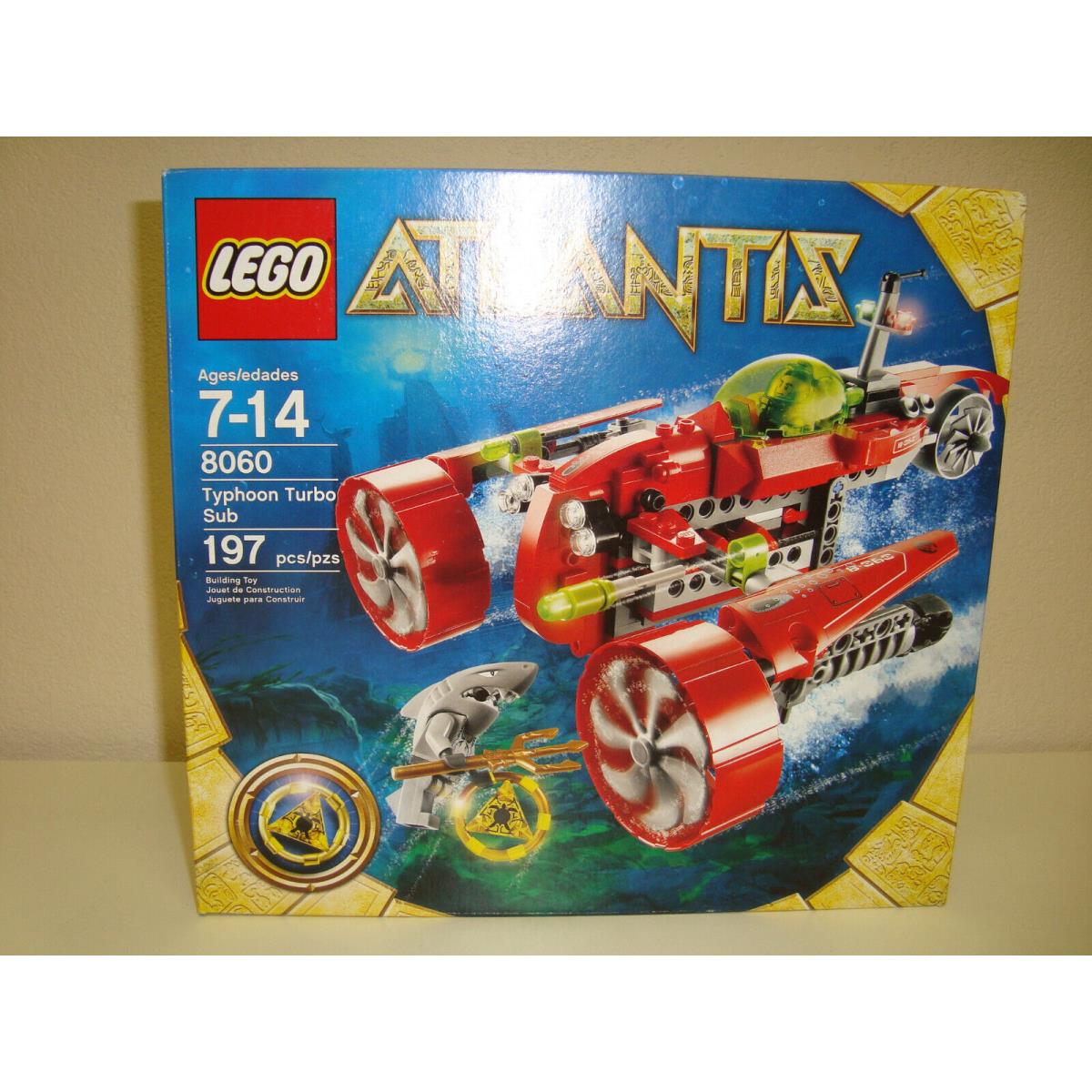 8060 Typhoon Turbo Sub Lego Legos Set Atlantis Aqua Raiders Submarine