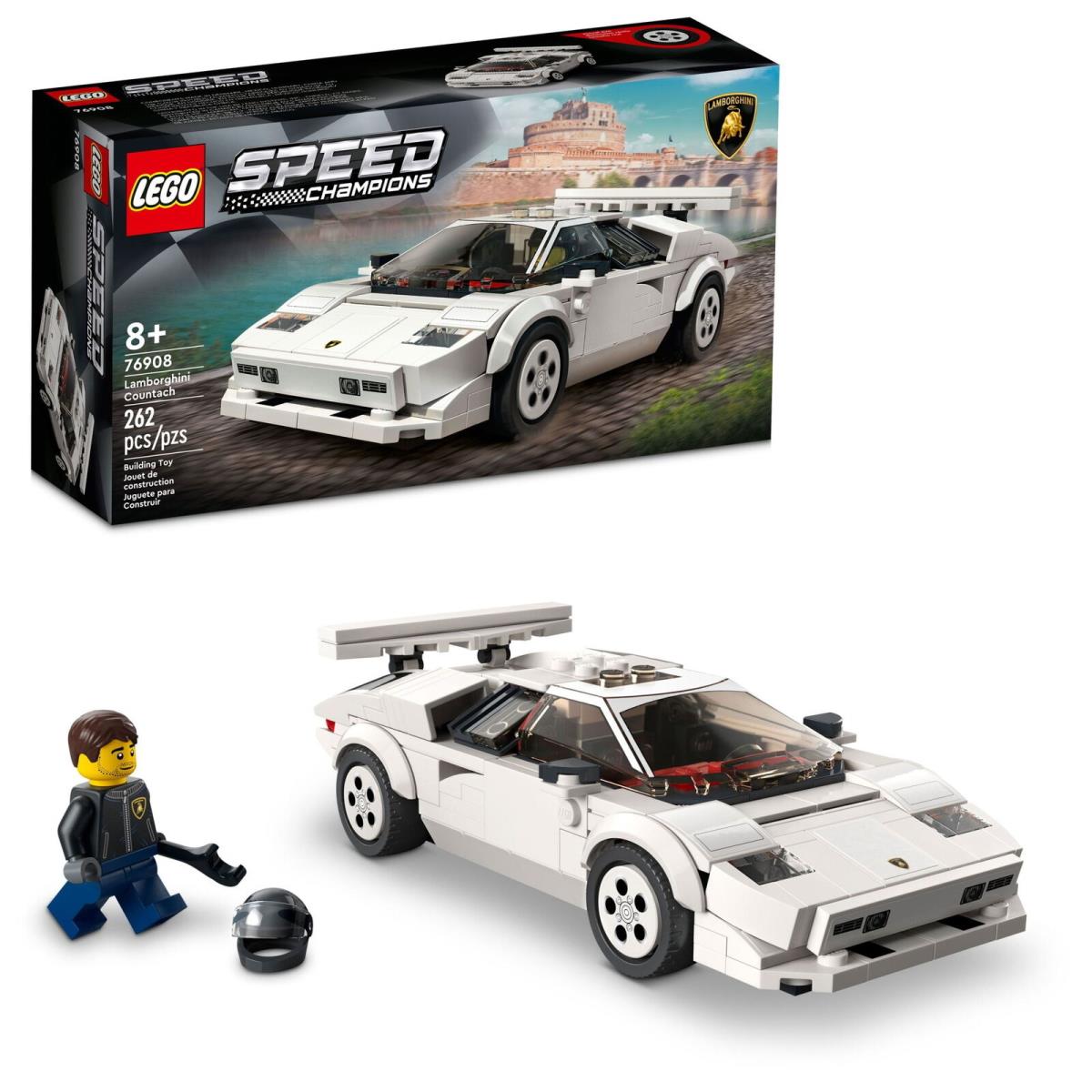 Lego Speed Champions Lamborghini Countach 76908 Race Car Toy Model