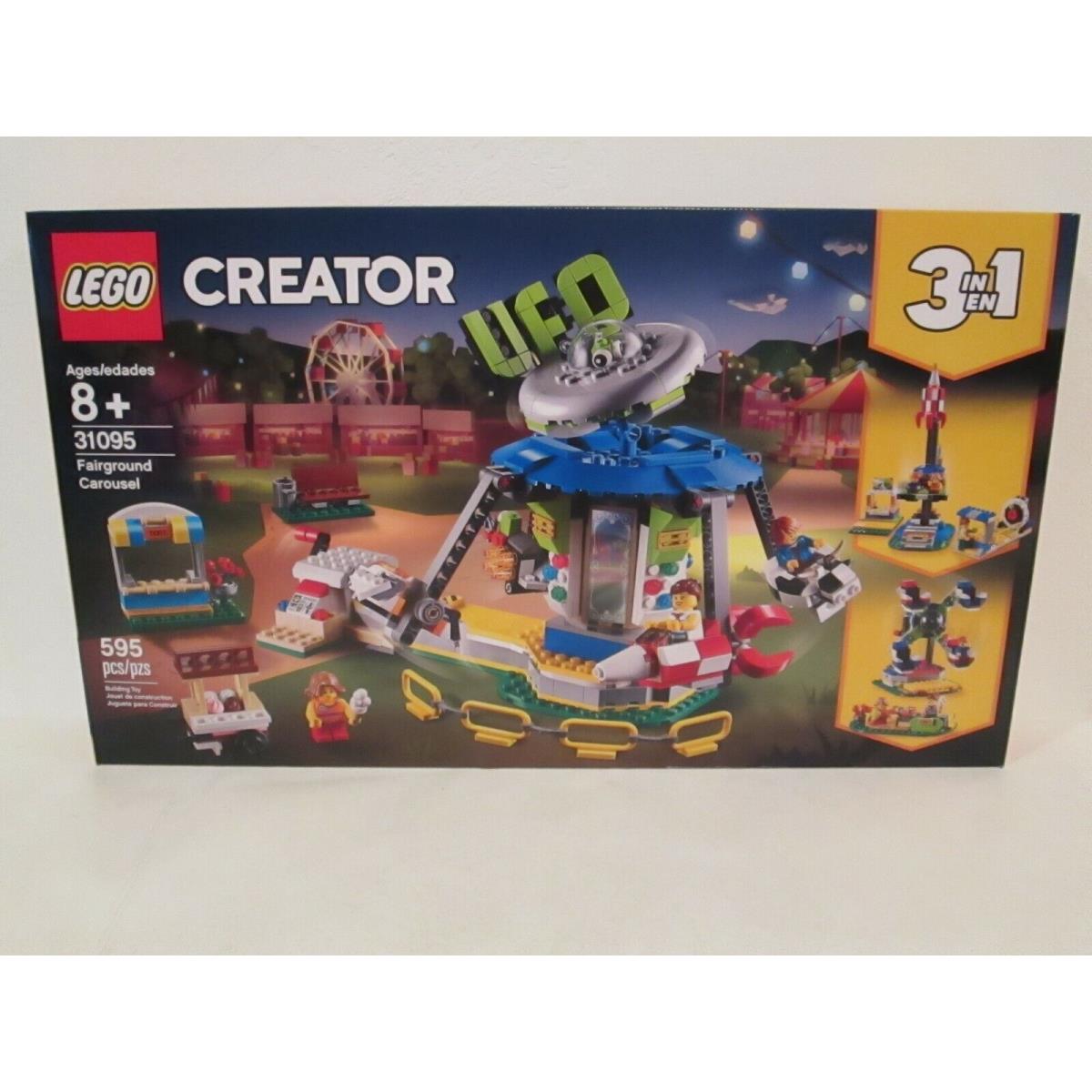 Lego Creator 3 in 1 Set 31095 Fairground Carousel Ufo Theme Park