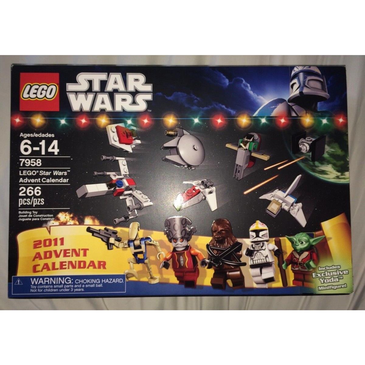 Retired Star Wars Lego Advent Calendar 2011 7958 Super Htf