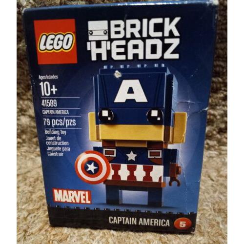 Marvel`s-lego Brickheadz: 5- Captain America - 41589-NIB-Sealed