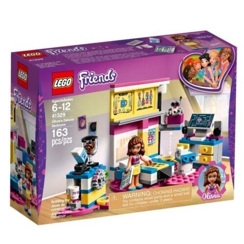 Lego Friends 41329 Olivia`s Deluxe Bedroom and Zobito Robot Retired Collectible - Red