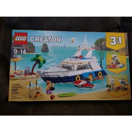 31083 Cruising Adventures Lego Creator 3 in 1 Legos Set City Town Yacht Boat
