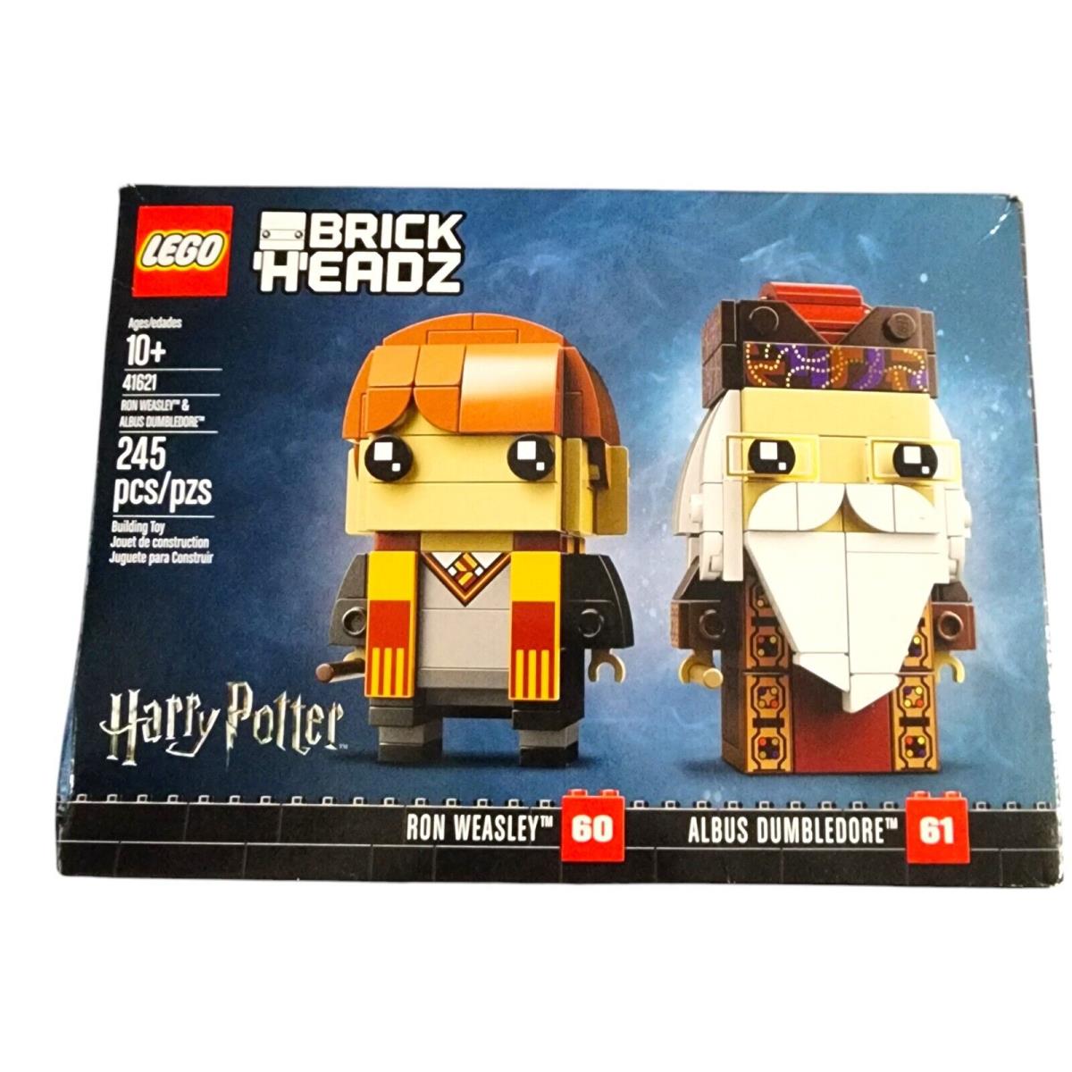 Lego Harry Potter Brickheads Ron Weasley Dumbledore 245 PC 41621 Retired