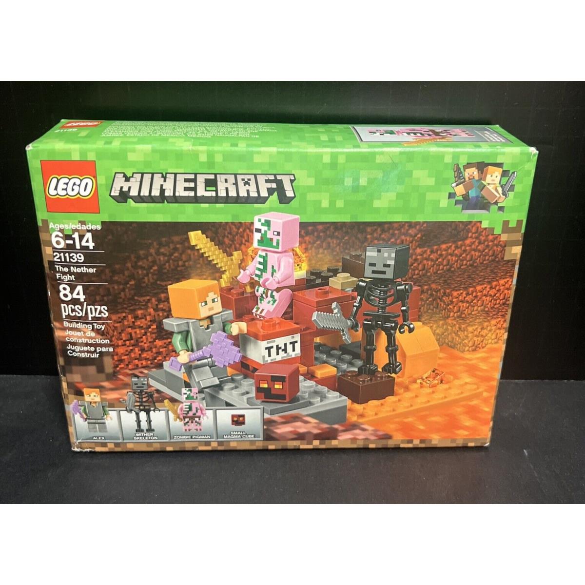 Lego Minecraft The Nether Fight 21139 84 Pieces 2018 Age 6-14