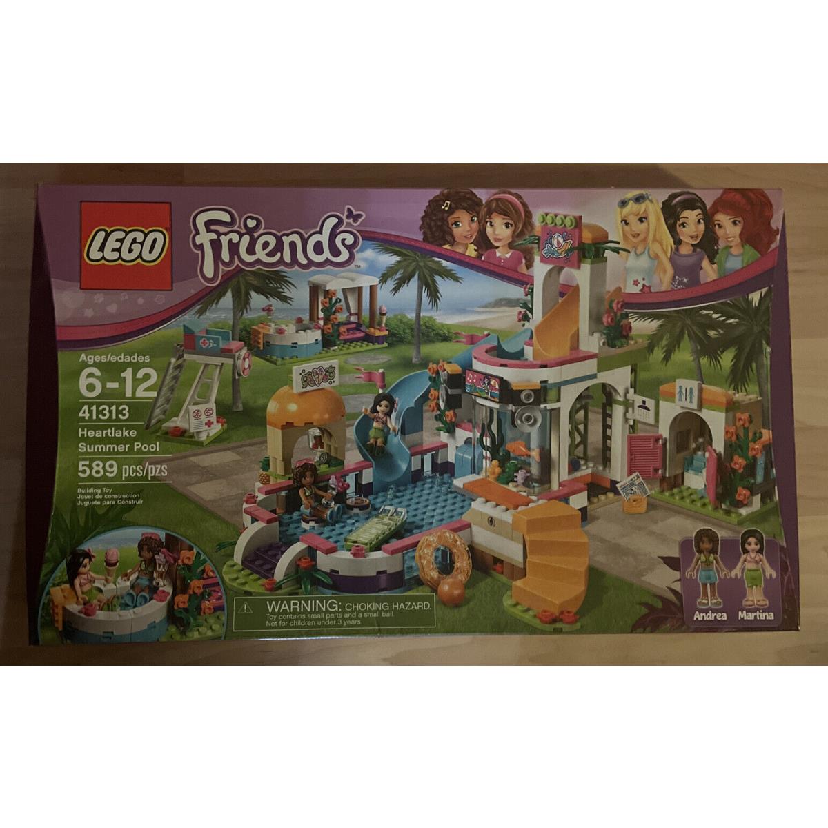 Lego Friends Heartlake Summer Pool Set 41313 W/ 589pcs.-RETIRED 2017