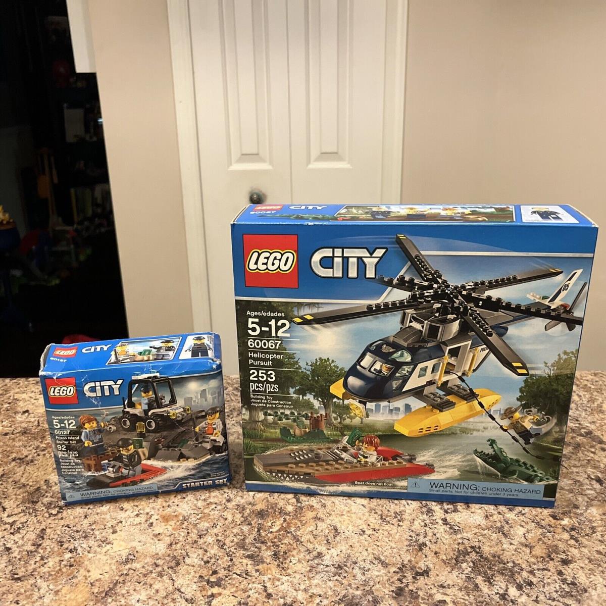 2 Lego City: Helicopter Pursuit 60067 Starter Set 60127 Retired 2016