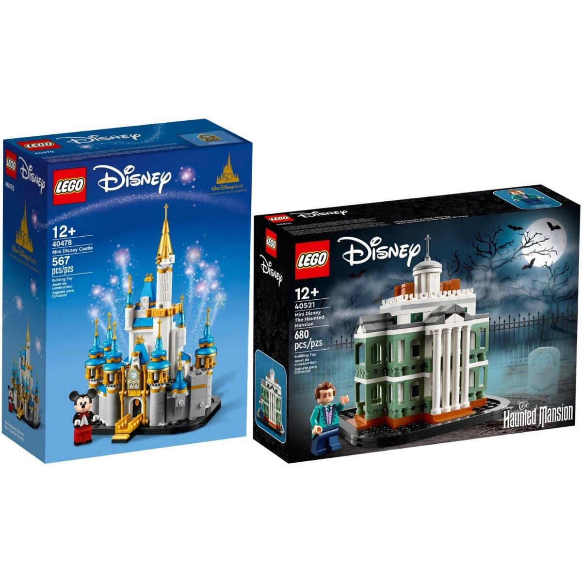 Lego Disney 40478 Mini Disney Castle 40451 Mini Haunted Mansion