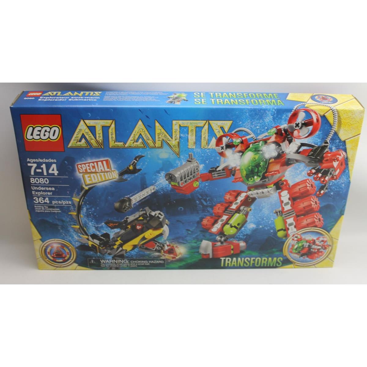 Lego 8080 Undersea Explorer Special Edition Atlantis Transforms Set