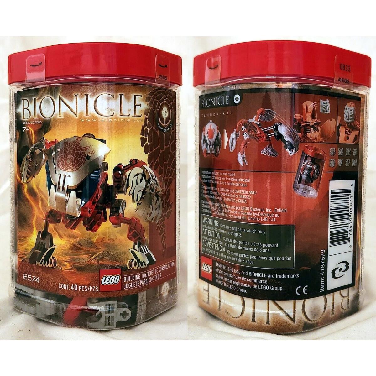Lego Bionicle 8574 Tahnok-kal - IN Cannister - Mint