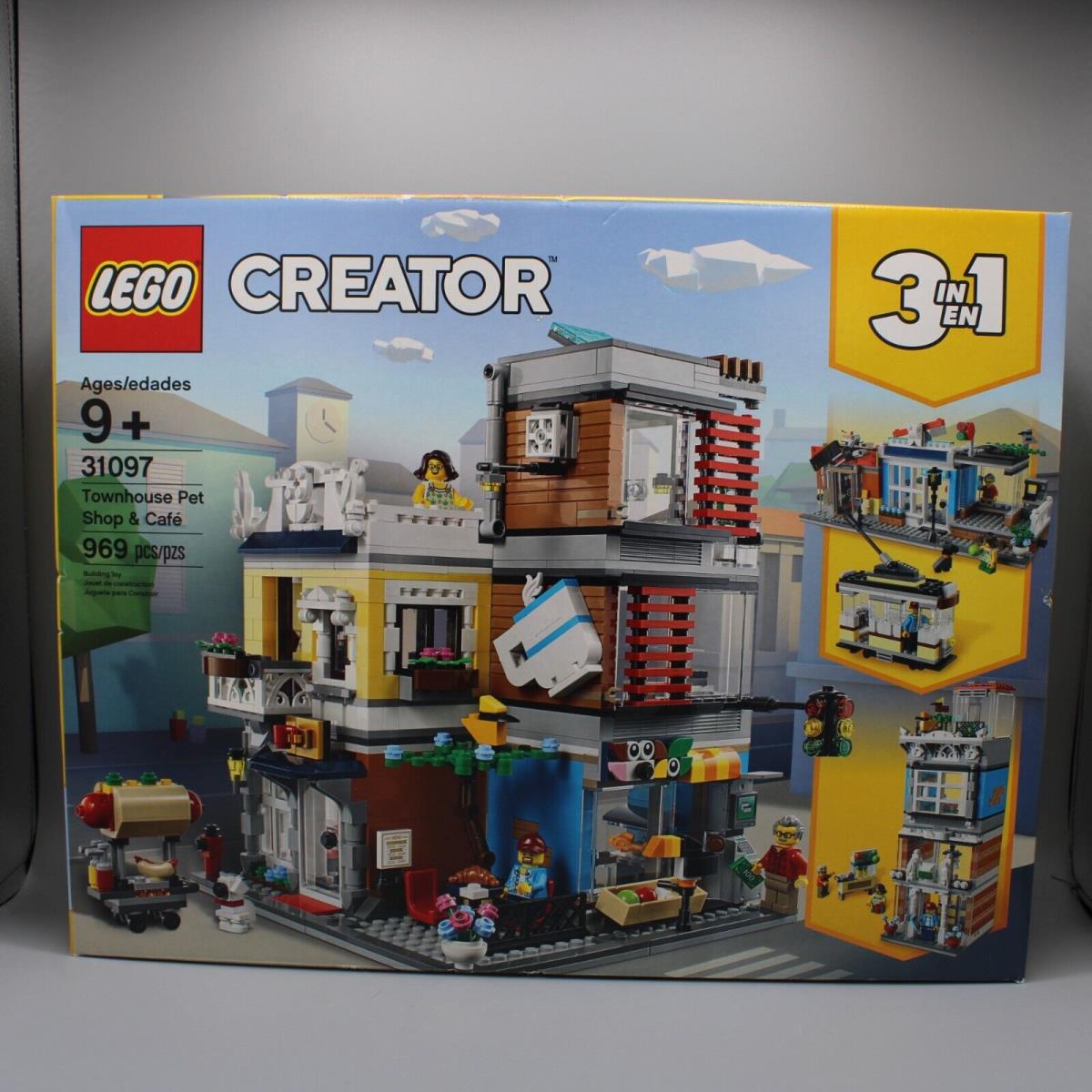 Lego Creator 3 in 1 31097 Townhouse Pet Shop Cafe 969 Pcs